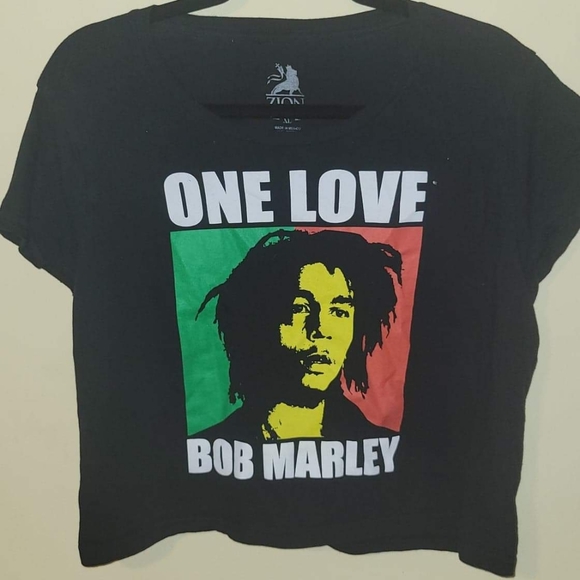 Bob Marley Cropped Tee - Picture 1 of 2